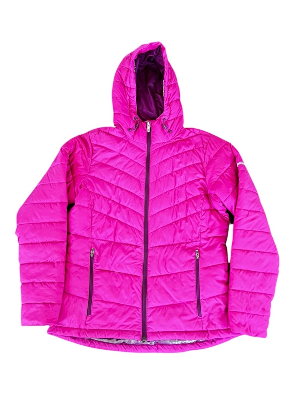 Columbia Women's Powder Lite Hooded Jacket Magenta Pink Omni-Heat Size M